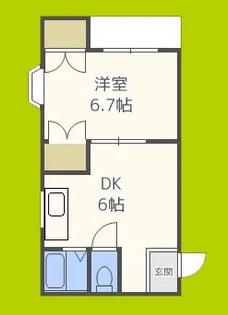 鶴見ベルダァーI番館【2階】の間取り