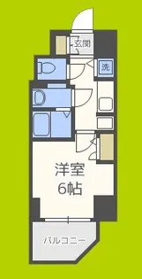 ダブルスタイル難波【5階】の間取り