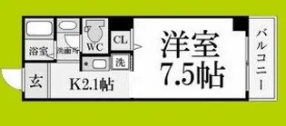 サンクール松屋町【7階】の間取り
