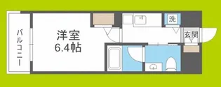 ファーストフィオーレ難波ウエスト【6階】の間取り