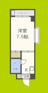 大桐ハイツ北【3階】の間取り