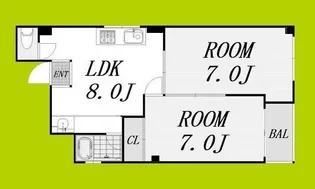 遠里小野ハイツ【5階】の間取り