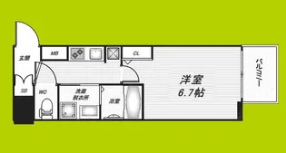 サムティ南堀江LUCE【6階】の間取り