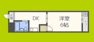レオーネ寺田町東【6階】の間取り