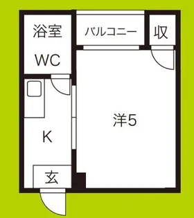 シティハイツ瓜破東【5階】の間取り