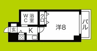 ロータリー天神橋【9階】の間取り