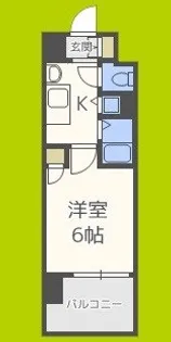 プレサンス難波元町【8階】の間取り