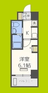エステムコート難波WEST-SIDEⅢドームシティ【6階】の間取り