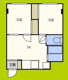 2DKの間取り画像