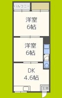 第5奥村ハイツ【4階】の間取り