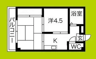 フロンティア放出【4階】の間取り