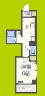 みおつくし東なんば【6階】の間取り