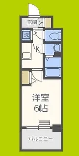 レオンコンフォート阿波座西【7階】の間取り