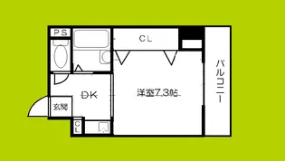 メロディーハイム美章園【6階】の間取り