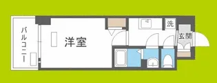 プレサンスOSAKA DOMECITYクロスティ【15階】の間取り