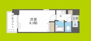 プレサンス西心斎橋【4階】の間取り