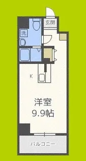 パウゼドーム前【9階】の間取り