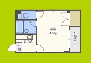 パインハイツ新大阪【1階】の間取り