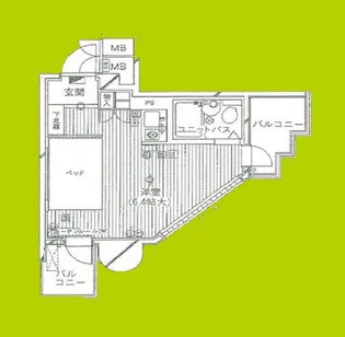 朝日プラザ梅田北デラ・リブジェ【8階】の間取り