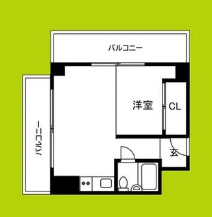 南堀江スカイハイツ【13階】の間取り
