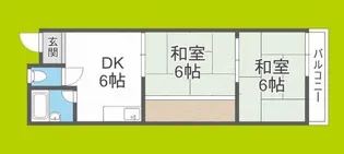 プラディオ生野マンション【2階】の間取り