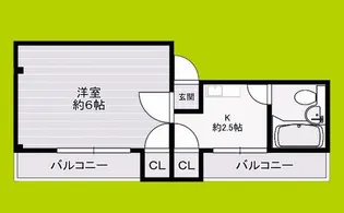 シルクロード勝山【4階】の間取り