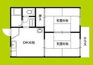 ハイツアサヒB棟【1階】の間取り