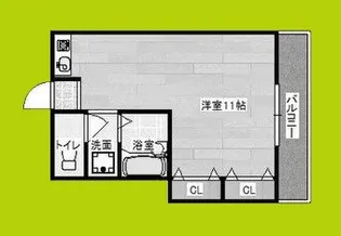 クレセール春日出【1階】の間取り