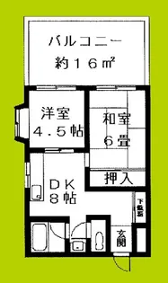 シャンボール淀川【2階】の間取り