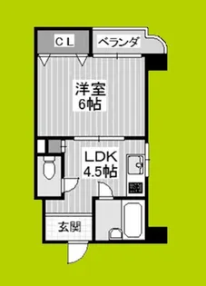 1DKの間取り画像