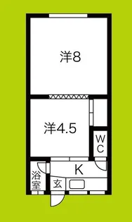 今井荘 1階北【1階】の間取り