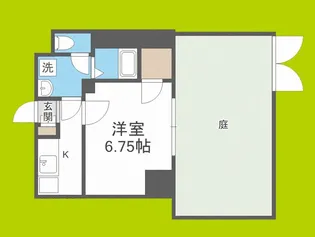 ラグゼ難波WEST【1階】の間取り