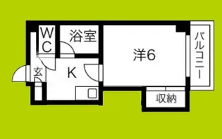 ハーモニー弁天【3階】の間取り