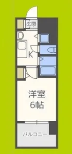 プレサンス難波元町【11階】の間取り