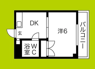 城北・船江マンション【3階】の間取り