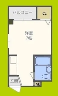 コーポ片町【4階】の間取り