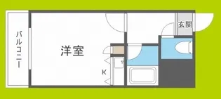 ビジタル湊町7【5階】の間取り