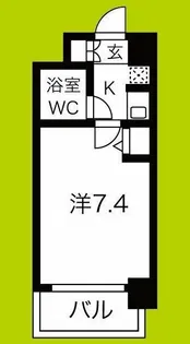 デ・リード弁天町港通【2階】の間取り