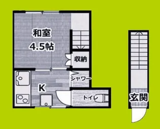中川東アパート【2階】の間取り