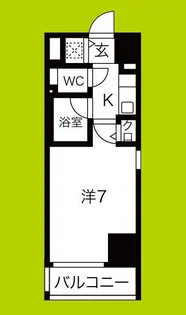 パラシオ南森町【10階】の間取り