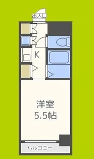 クラウンハイム夕陽丘【3階】の間取り