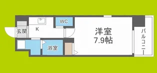 リヴィアス難波ルノン【3階】の間取り