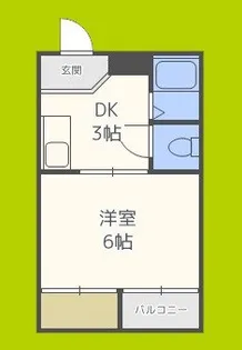 1Kの間取り画像