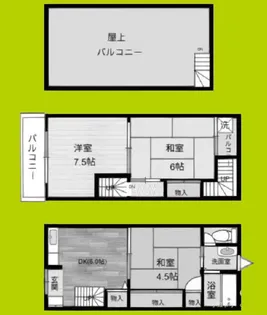 大阪府大阪市生野区勝山北2丁目【一戸建】の間取り