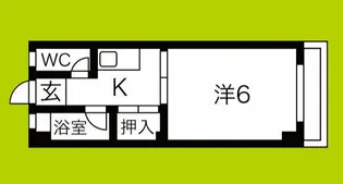 田辺ハイム【3階】の間取り