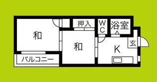 コーポ中宮【3階】の間取り