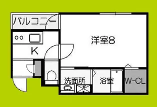 アッシュメゾン阿倍野【2階】の間取り