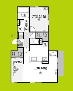 D-residence上甲子園【1階】の間取り