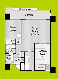清川六番館【6階】の間取り