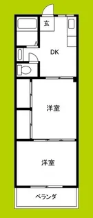 ニューマンション楠木【4階】の間取り